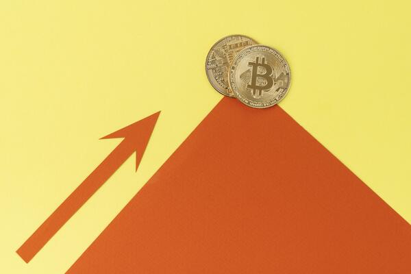 Rise of Bitcoin ATMs shown with upward arrow

