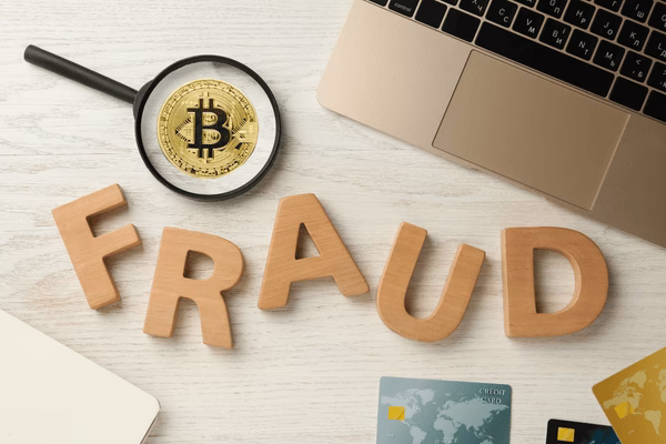 Magnifying Glass Over Bitcoin and Fraud Letters