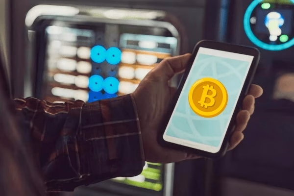 Mobile Bitcoin wallet used at secure ATM