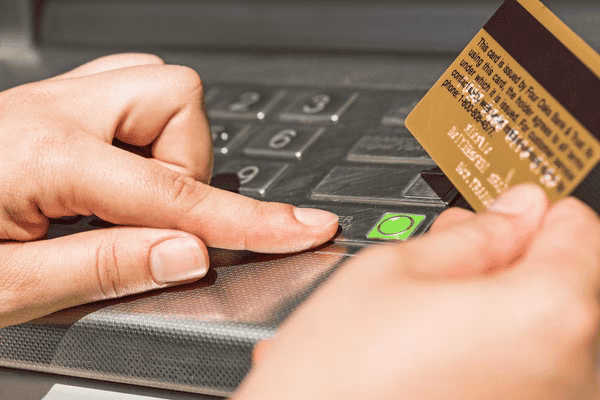Pressing Keypad While Using Bitcoin ATM