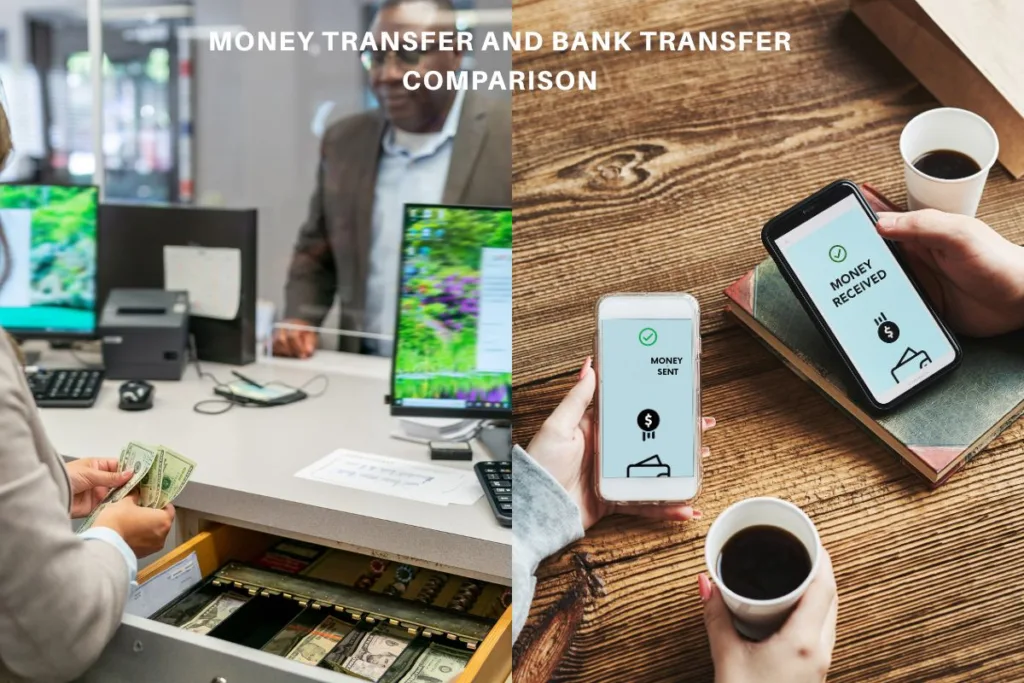 Comparación de transferencias bancarias y transferencias de dinero