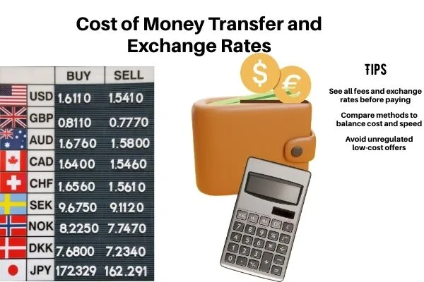 Costos de transferencia de dinero y tipos de cambio