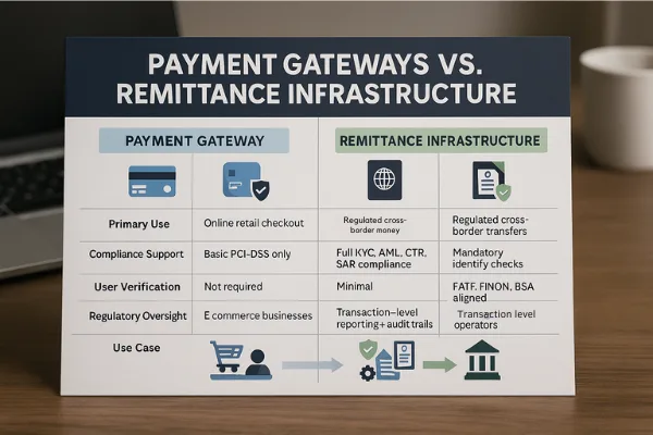 Pasarelas de pago vs. Infraestructura de remesas en pagos transfronterizos