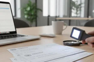 Fraud detection process in Check Cashing with document inspection tools.