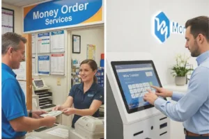 Comparación de dos individuos en transacciones de giros postales y transferencias bancarias