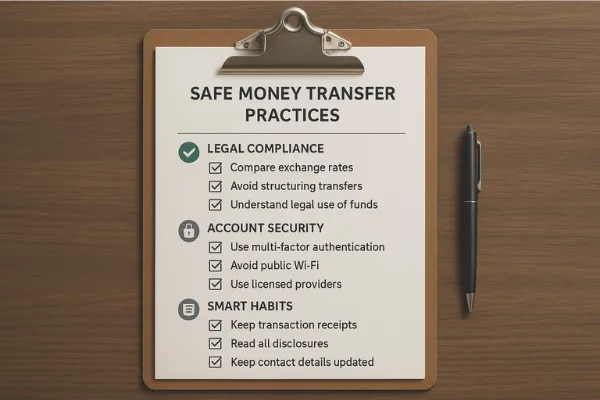 Prácticas seguras para transferencias de dinero