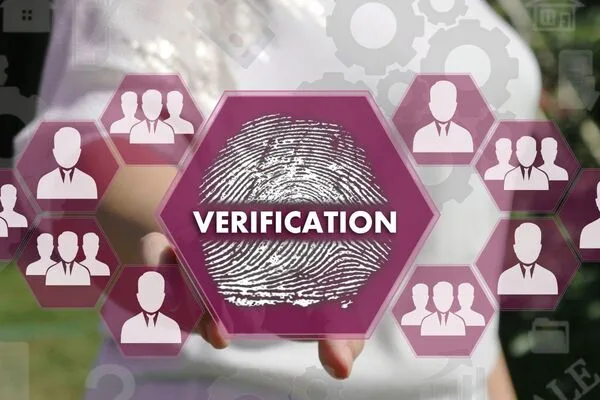Digital fingerprint verification process ensuring secure Money Order transactions.
