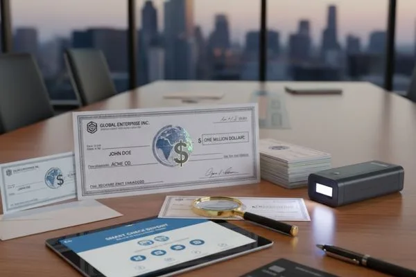 Proceso de cobro de cheques con pagos comerciales de alto valor