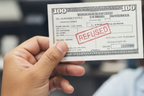 A refused money order slip