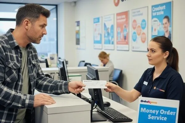 Cliente recibe giro postal verificado en el mostrador