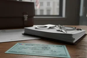 Giro postal utilizado para pagar la fianza
