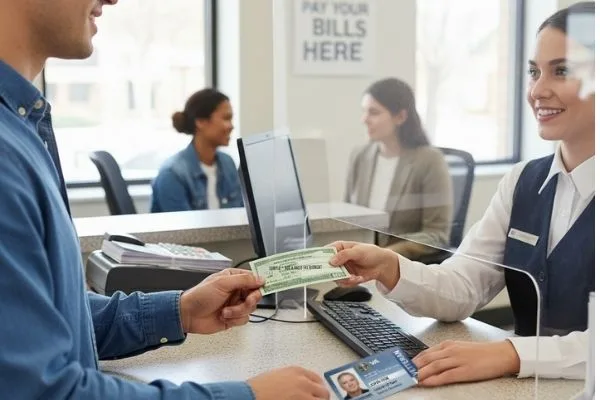 Purchasing a money order for child support