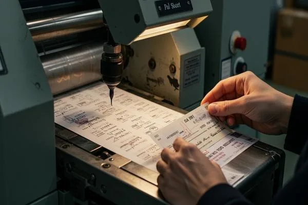 Printing checks with fraud sensitive security ink