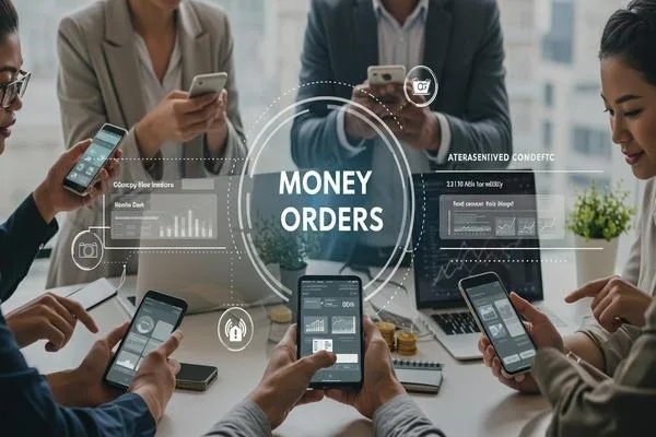 Group using digital devices as money order alternatives
