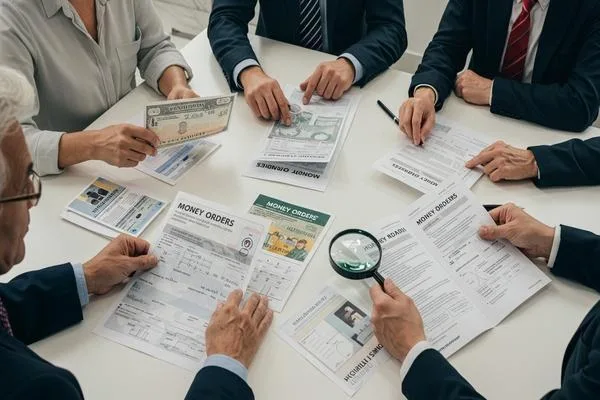 Grupo que revisa giros postales para su protección y pautas legales