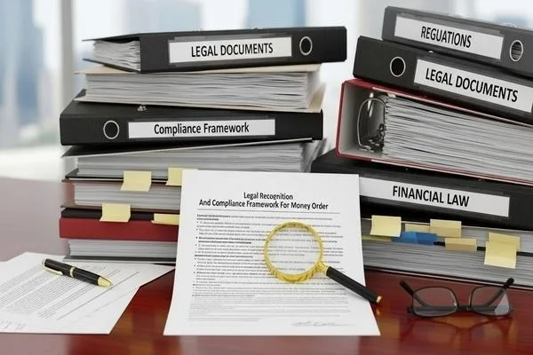 Documentos legales que describen el marco de cumplimiento del giro postal 
