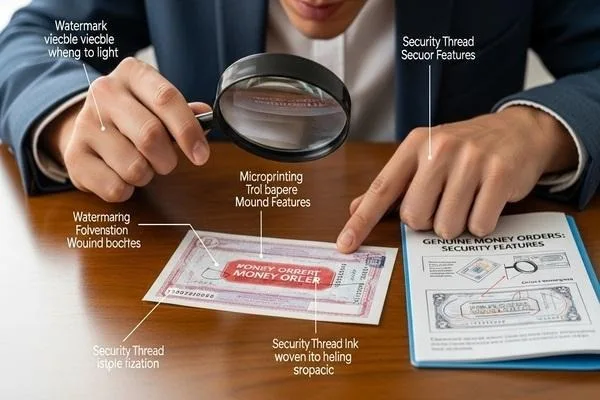  Examen de las características de seguridad de una orden de pago para verificar su autenticidad