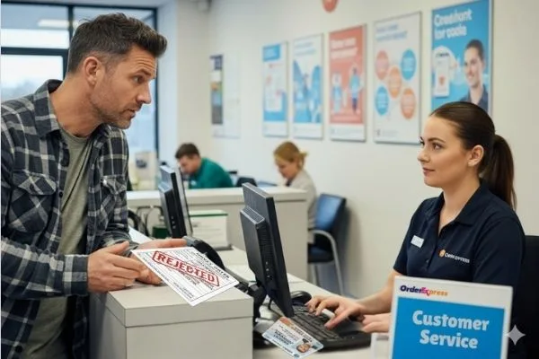 Customer fixing money order name error