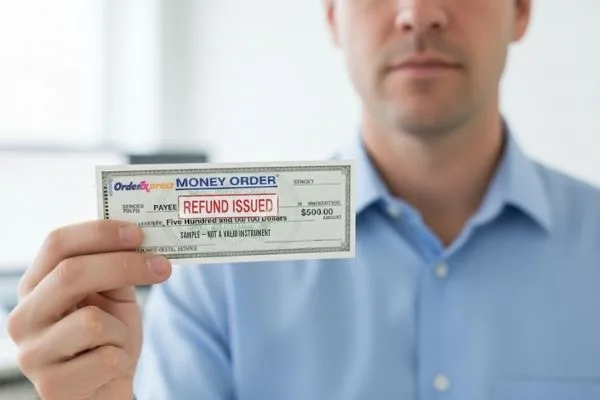 Customer holding a verified Money Order refund