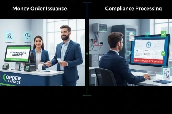 Money order verification and compliance processing system