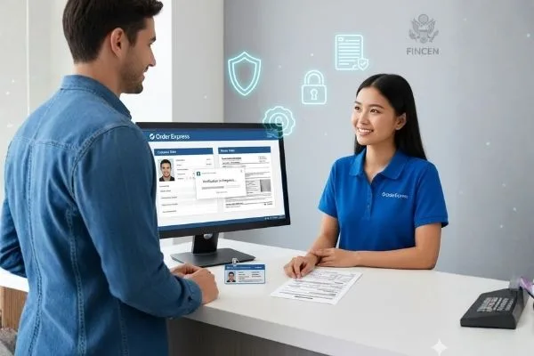 Money order verification process at Order Express