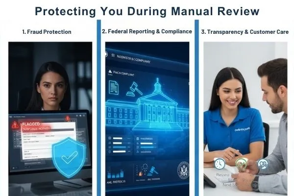 Protección de los clientes durante la revisión de órdenes de pago