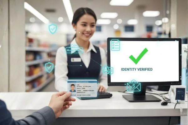Proceso de verificación de identidad para giro postal seguro