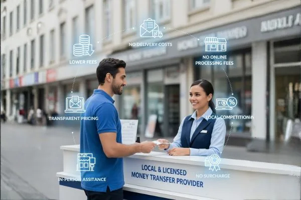 Proveedor local de giros postales que ayuda al cliente