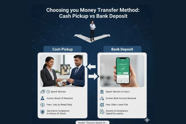 Comparación de métodos de transferencia de dinero: retiro en efectivo vs. depósito