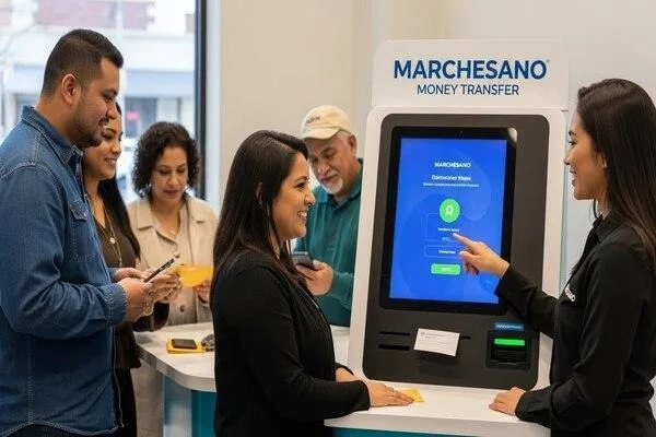 Clientes que obtienen el control usando Money Transfer en Rockford Marchesano