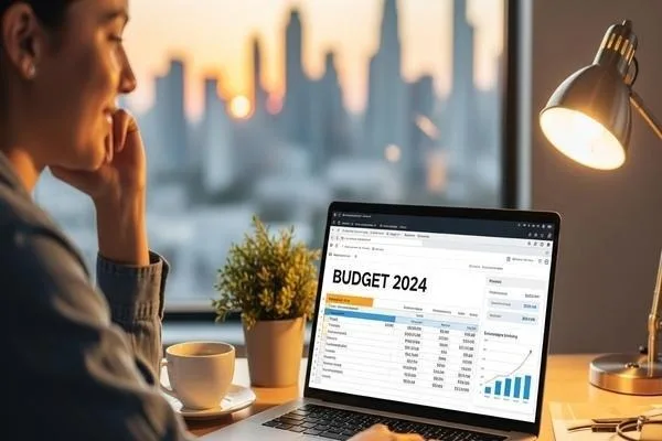Nómada digital gestionando su presupuesto para mejorar el control financiero. 
