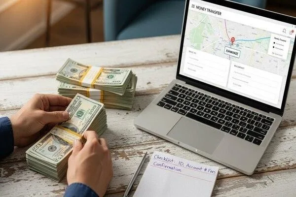 Preparación de efectivo para una transferencia de dinero sin problemas en Kankakee