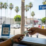 Ventanilla de cambio de transferencia de dinero en Los Ángeles Figueroa