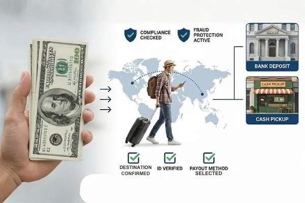 Money Transfer options for recipient in transit