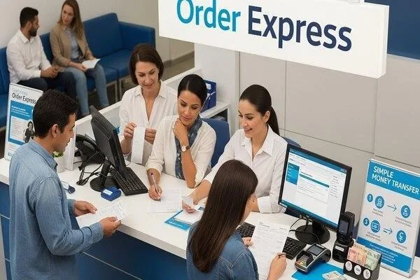 Clientes que completan el proceso de transferencia de dinero en Order Express