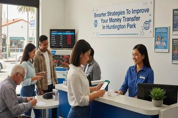Person using smart strategies to improve Money Transfers in Huntington Park