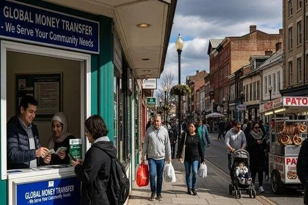 Residentes de Lancaster que utilizan servicios locales de transferencia de dinero