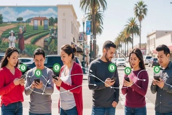 Residentes en Salinas usando opciones simples de transferencia de dinero