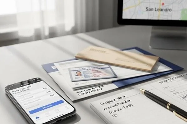 Preparando documentos para una transferencia de dinero sin problemas en San Leandro 
