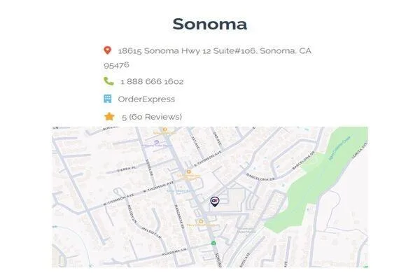 Order express sonoma location map and contact details
