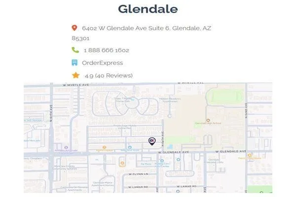 Order Express Glendale location for in-person support