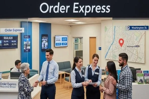 Order Express staff assisting customers in Waukegan branch