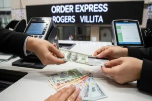 Servicio de cambio de divisas en Order Express Rogers Villita