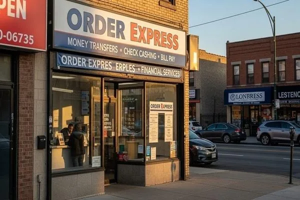 Order Express location supporting financial services on Kedzie Avenue
