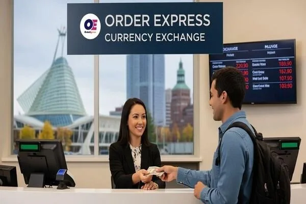 Order Express team supporting travelers with Milwaukee currency exchange