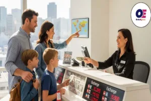 Familia de Oakland que usa el cambio de divisas para viajar