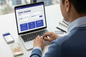 Usuario que administra el proceso de transferencia de dinero en línea y los límites