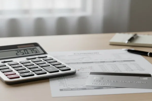 Comparación del costo de cambio de divisas con calculadora y tarjeta