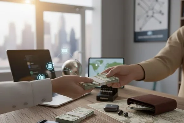 In-person Money Transfer exchange with cash and digital tools