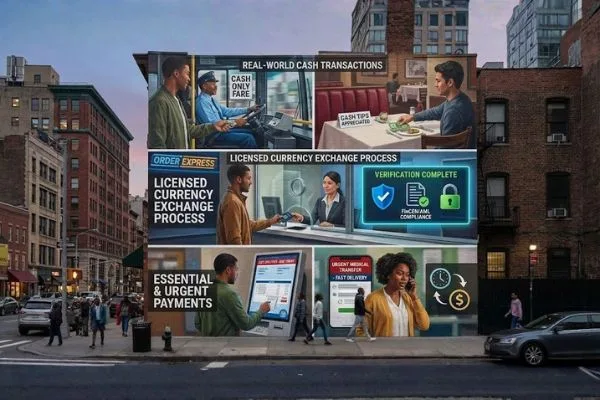 Currency Exchange enabling secure real-world transactions